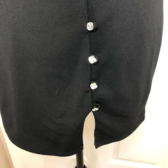 Trixxi black dress with rhinestones size 3 - Picture 3 of 12